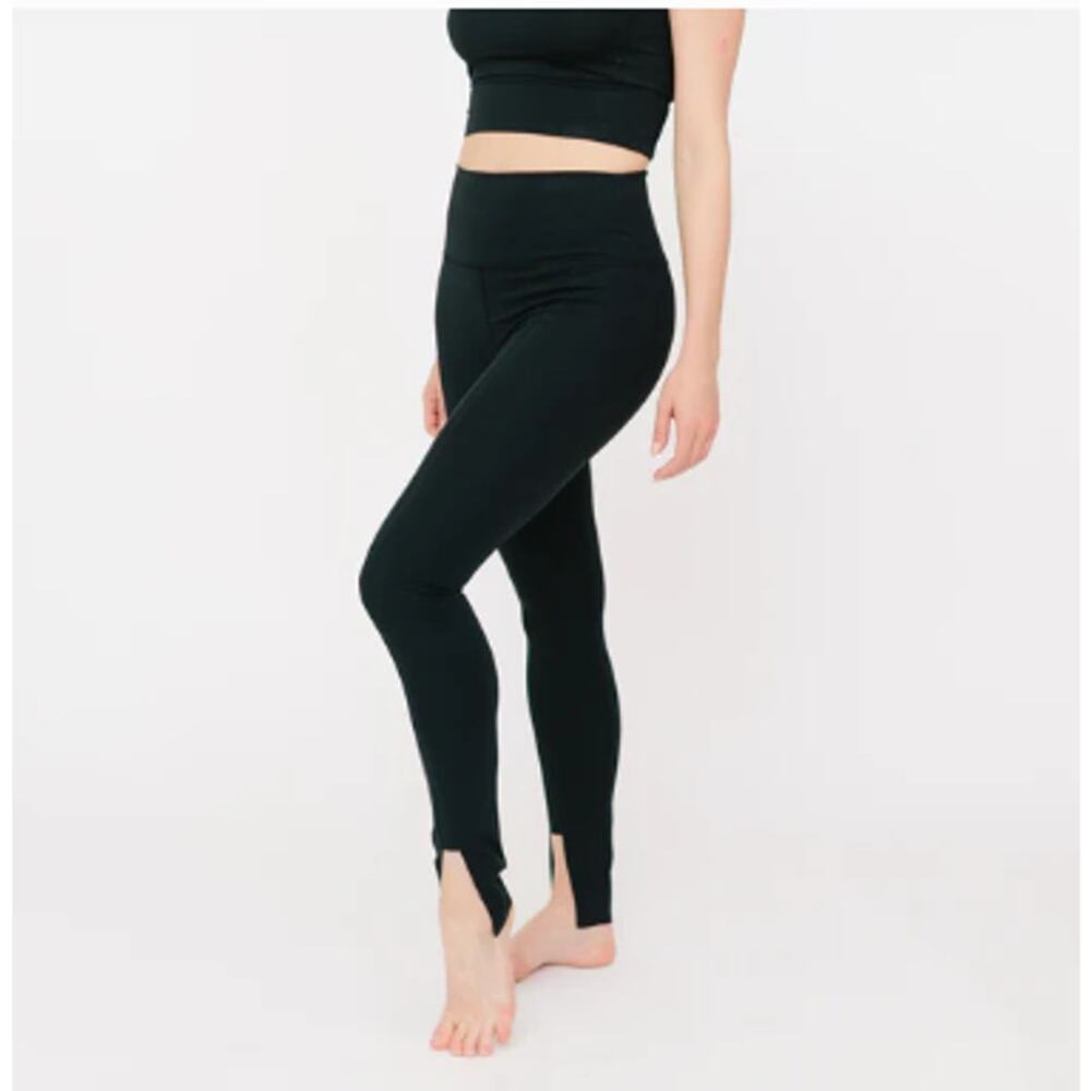 NEW Epoque Evolution Orion Front Ankle Split High Rise Legging Black Women's M